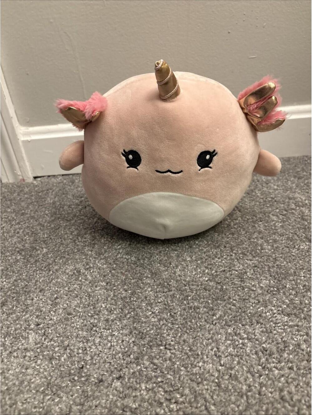 Squishmallows 8" Axolotl Pink Unicorn Scented Mystery Squad KellyToy Plush